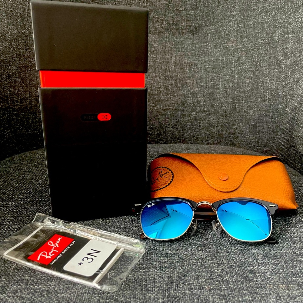 Clubmaster Blue Flash Ray-Bans